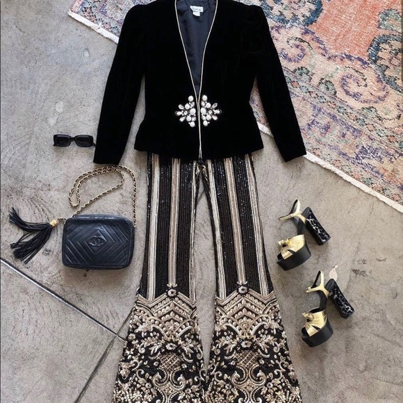 GIRL ON A VINE Diamond & Pearl boho pants READ LISTING - Picture 6 of 9